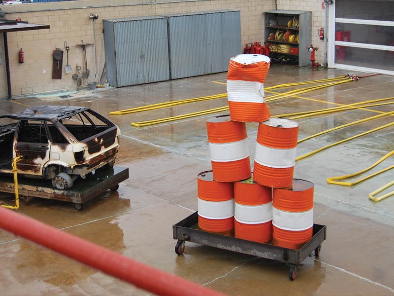 Pista de prácticas extinción de incendios